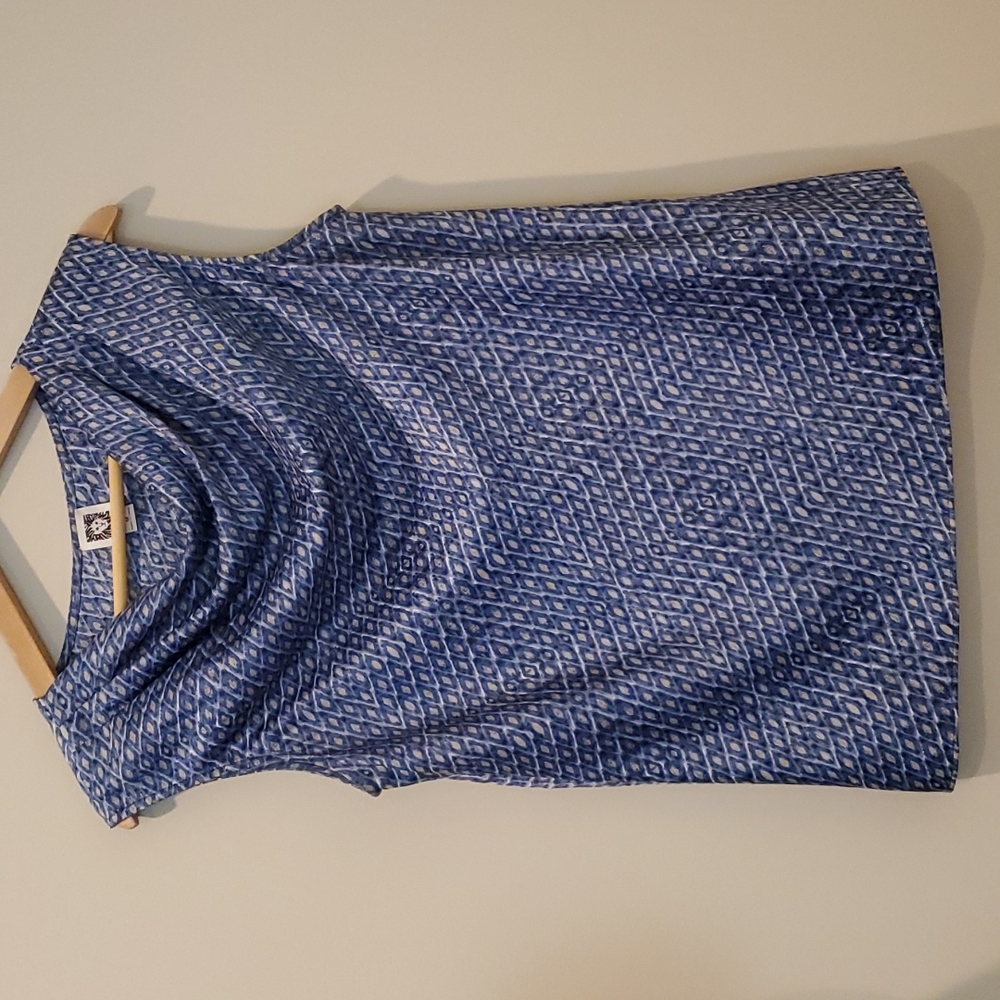 Anne Klein Sleeveless Blouse Career Drape Front M